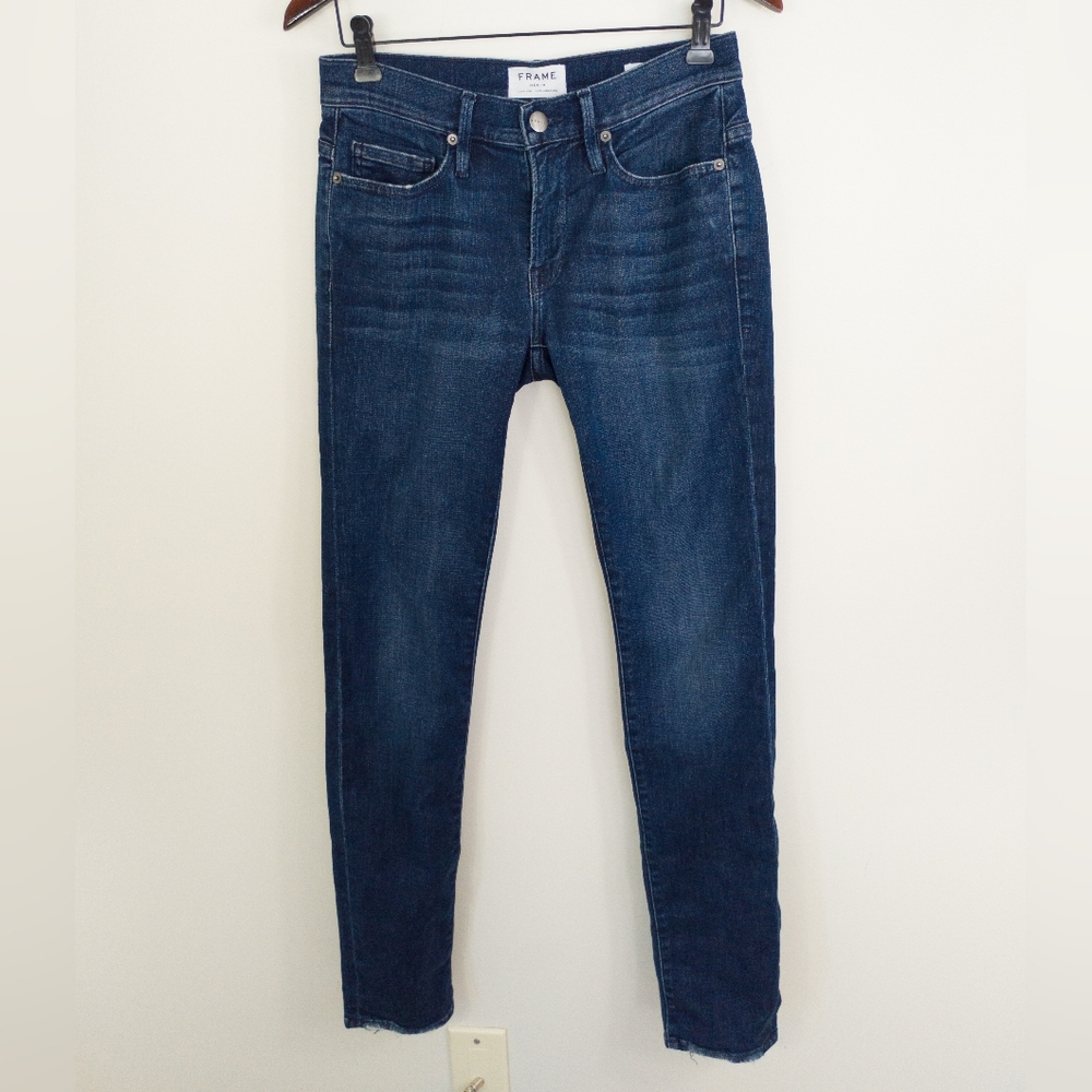 FRAME L'Homme Skinny Jeans Collins Blue Wash Size 28